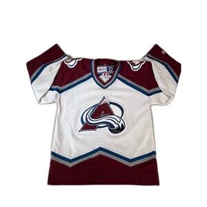 Vintage youth CCM Colorado Avalanche Jersey roy Size large Made in Canada NHL
